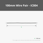100mm Wire Pair with SH1.0 (5PCS) - IC004