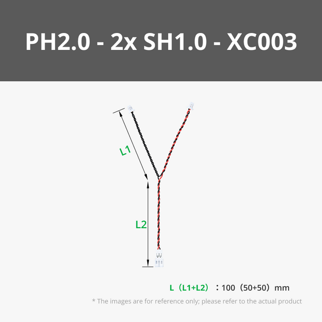 100mm Y Type PH2.0 a Dual SH1.0 Conversion Cavo