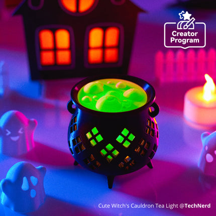 Cute Witch's Cauldron Tea Luce