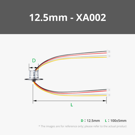 2 Wires Slip Ring 12.5mm con SH1.0 Connettore