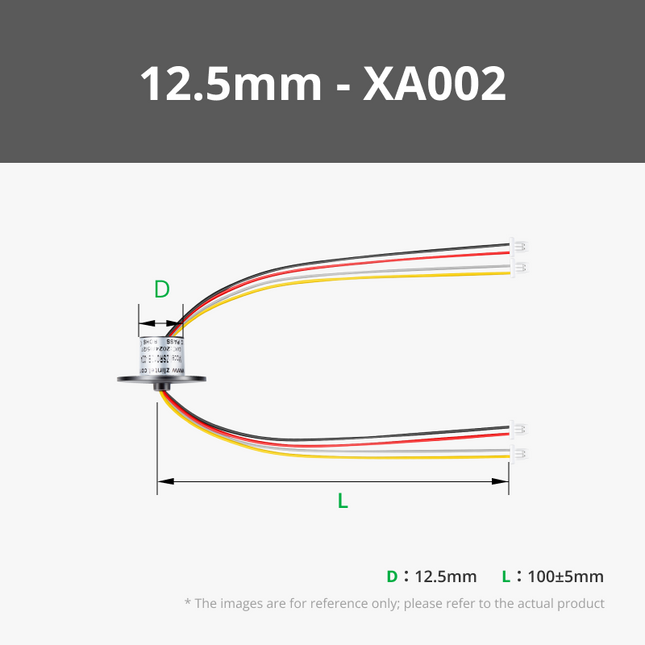 2 Wires Slip Ring 12.5mm con SH1.0 Connettore