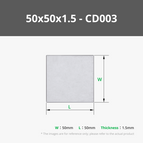 50x50x1.5 mm Square (5PCS) - CD003