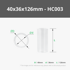 40x36x126 mm Clear Acrylic Rigid Round (2pcs) - HC003