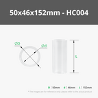 50x46x152 mm Clear Acrylic Rigid Round (1pcs) - HC004