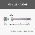 M3x4x5 (10PCS) - AA208