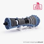 3D Printable Turbojet Engine - HK011