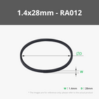 1.4x28mm Black (100PCS) - RA012