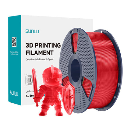 Sunlu PLA+ 1.75mm 1kg - Rosso Trasparente