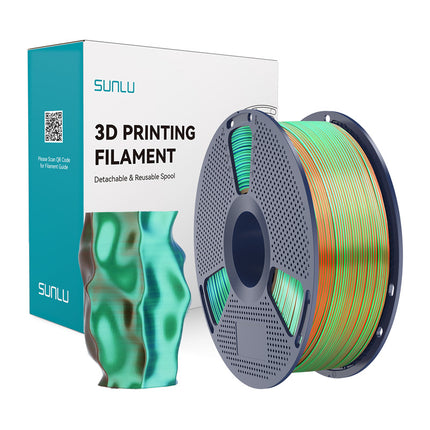 Sunlu PLA+ Seta Tri-Color Arancione Blu Verde