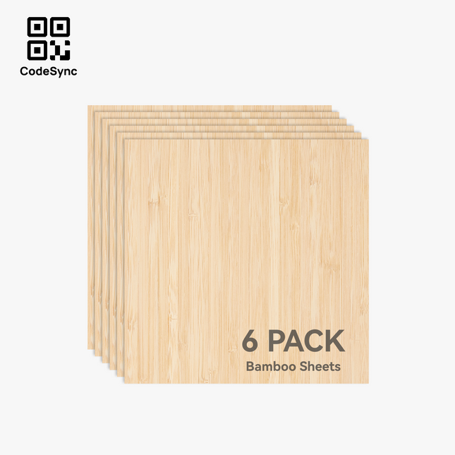 3mm Bamboo Scheda (6pz)