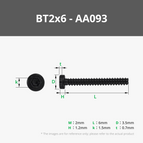 BT2x6 SHCS Self Tapping Screw (20PCS) - AA093