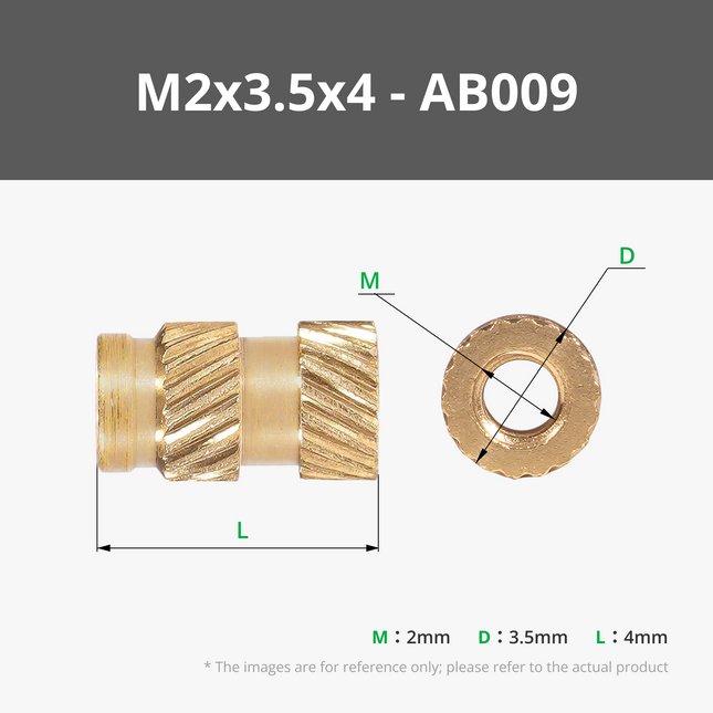 Rotondo Threaded Brass Heat - Insert Dado
