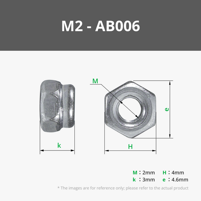 M2 - M6 Self Locking Esagonale Dado
