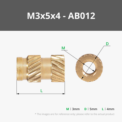 Rotondo Threaded Brass Heat - Insert Dado