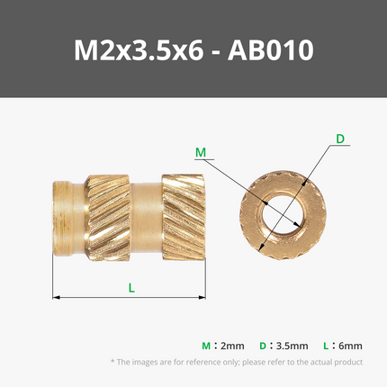 Rotondo Threaded Brass Heat - Insert Dado