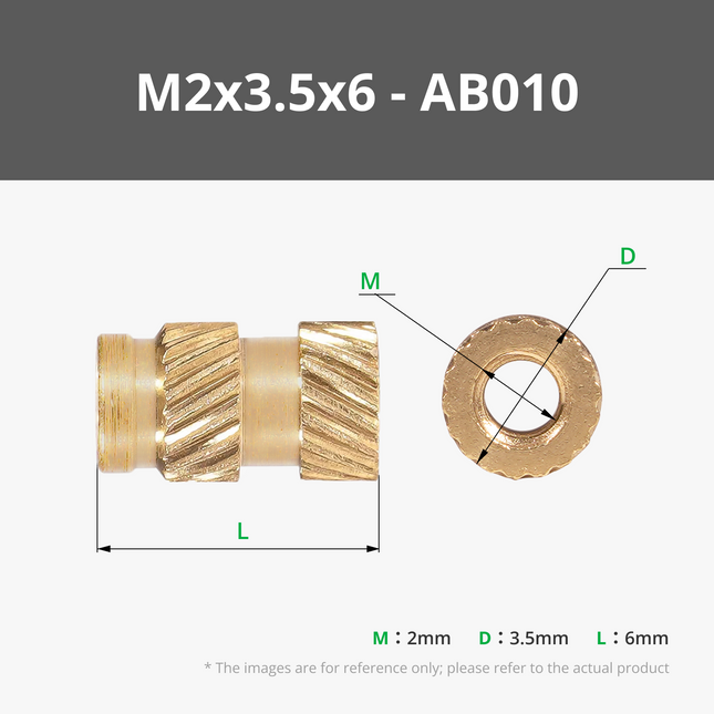 Rotondo Threaded Brass Heat - Insert Dado