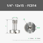 Camera screw (3PCS) - 1/4'' - 12x15 Camera screw (3PCS) - FC014