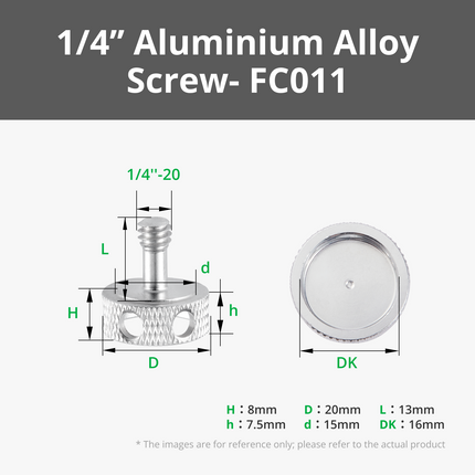 1/4'' Aluminium Lega Vite (3pz) - FC011