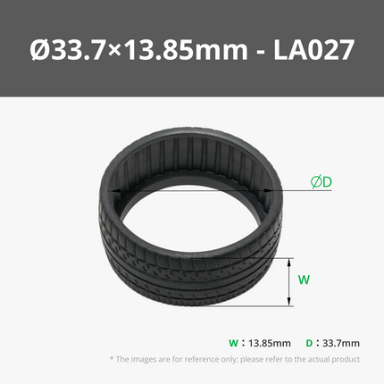 Ø33.7×13.85mm Gomma Tire (4pz)