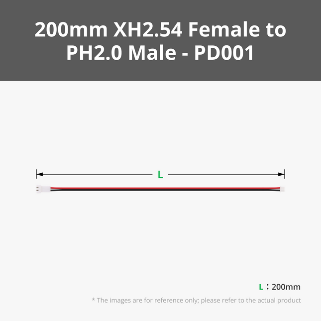 XH2.54 Female a PH2.0 Male Conversion Cavo