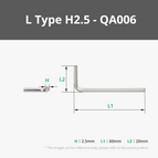 L Type H2.5 Hex Wrench (2PCS)