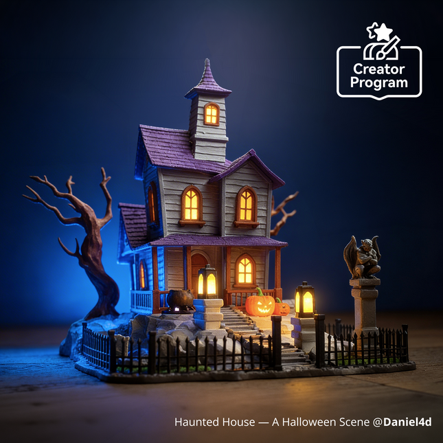 Haunted House — A Halloween Scene