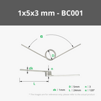 1x5x3 mm 120 Degree (5PCS) - BC001
