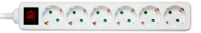 Deltaco 6 Socket Power Strip