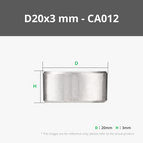 D20x3 mm Round Magnet (10PCS) - CA012
