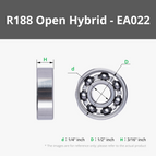 R188 Open Hybrid Ceramic (6PCS) - EA022