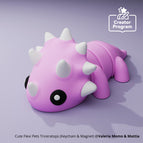 Cute Flexi Pets Triceratops (Keychain & Magnet) - ZH028