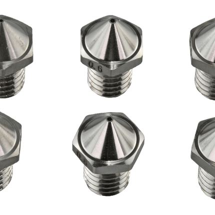 Flashforge Creator 3 Pro / Creator 4 Steel Nozzle Set - 0.4/0.6/0.8 mm - 6-pack