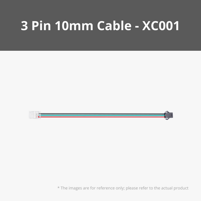 3 Pin 10mm LED Striscia Connettore Cavo con SM Female Plug per RGB