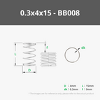 0.3x4x15 mm (20PCS) - BB008