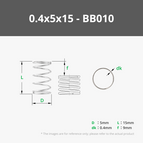 0.4x5x15 mm (10PCS) - BB010