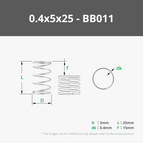 0.4x5x25 mm (5PCS) - BB011