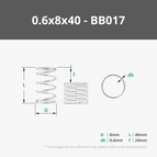 0.6x8x40 mm (5PCS) - BB017