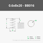 0.6x8x20 mm (5PCS) - BB016