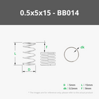 0.5x5x15 mm (10PCS) - BB014