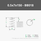 0.5x7x150 mm (5PCS) - BB018