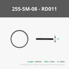 HTD-255-5M-08 (1PCS) - RD011