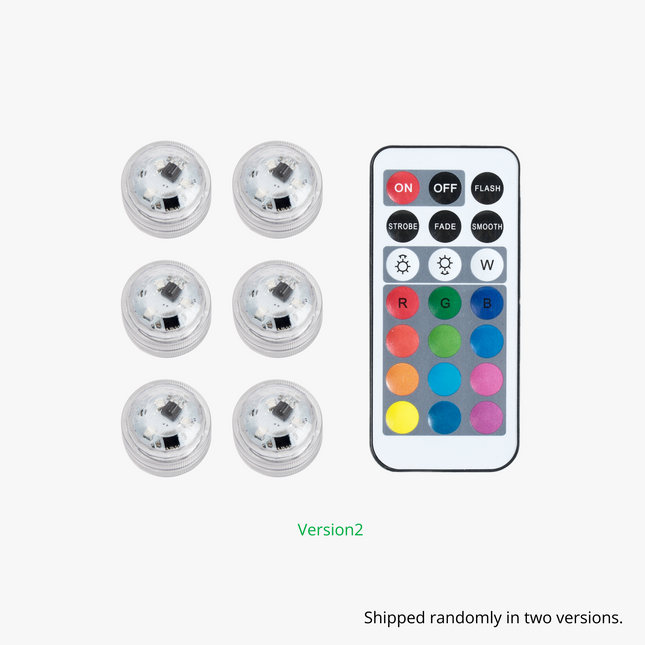 Mini Waterproof RGB LED Tea Luci con Telecomando Controllo (6pz)