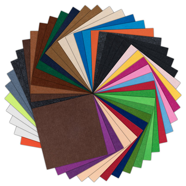 LOKLiK Set Fogli di Feltro 1,0 mm - Colori Misti - 42 pezzi