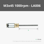 N20 M3x45 Threaded Shaft 1000rpm (1PCS) - LA006