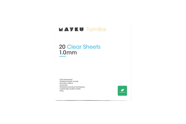 Mayku FormBox Clear Sheets 1.0mm 20 pack