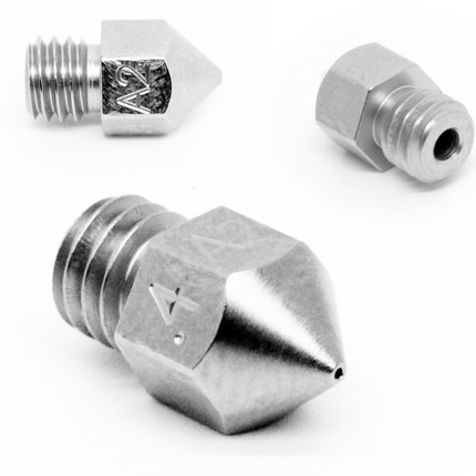 Micro Swiss MK8 0.40mm Plated A2 Tool Steel Wear Resistant Nozzle