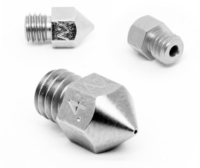 Micro Swiss MK8 0.40mm Plated A2 Tool Steel Wear Resistant Nozzle