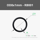 OD8x1mm O Rings (20PCS) - RB001