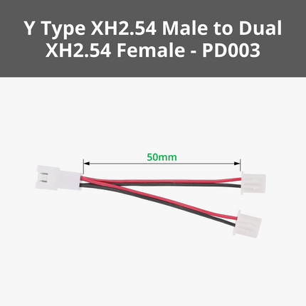 Y Type XH2.54 Male a Dual XH2.54 Female Conversion Cavo
