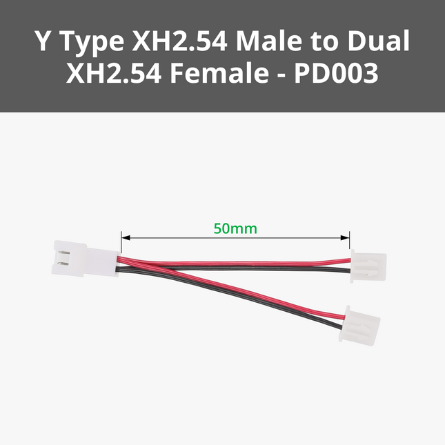 Y Type XH2.54 Male a Dual XH2.54 Female Conversion Cavo